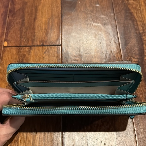 Kate Spade Large Jana Continental Zip Wallet Stone Blue NEW - Picture 3 of 4